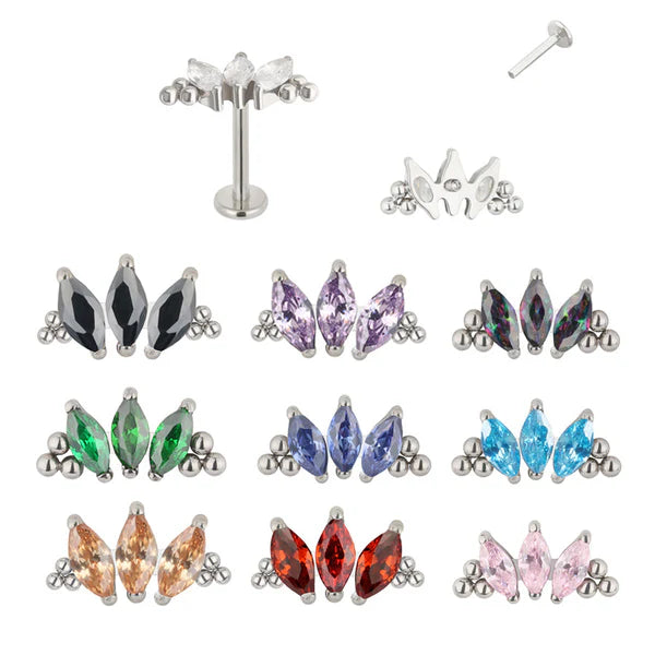 3 Prong Marquise | Internally Threaded