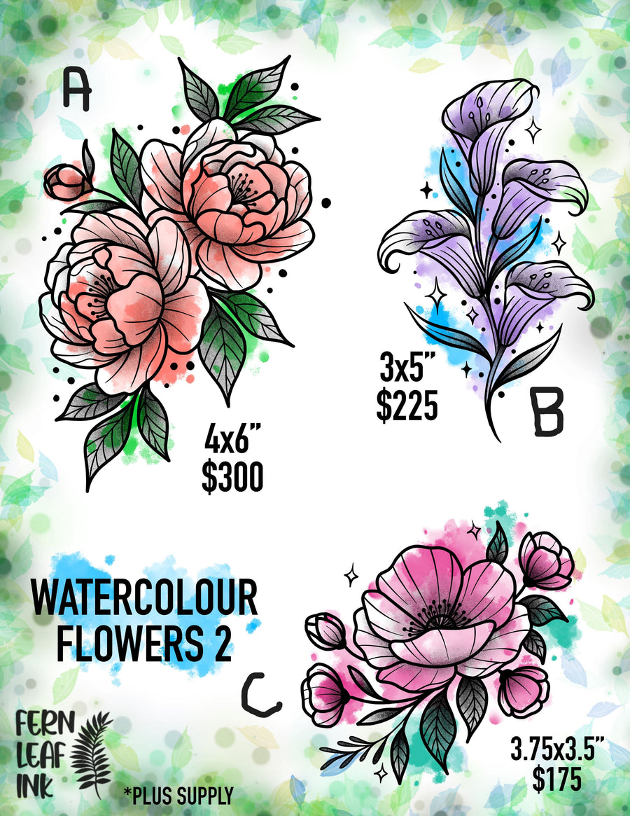 Water Colour Flowers 2