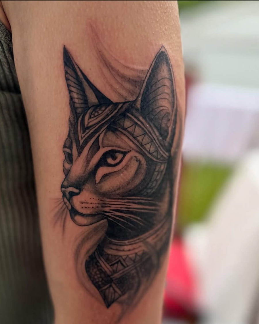 Geometric Bastet Portrait