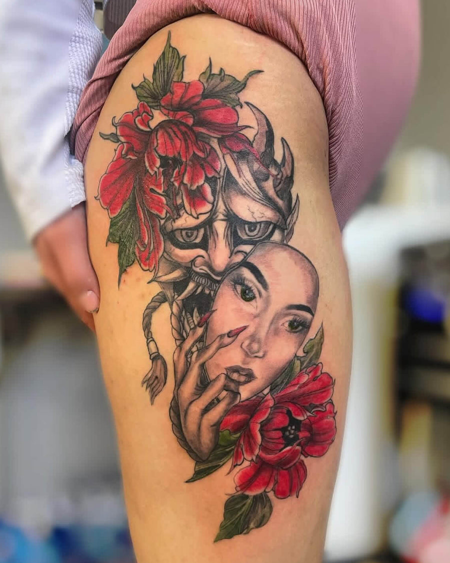 Hannya Mask and Floral Reveal