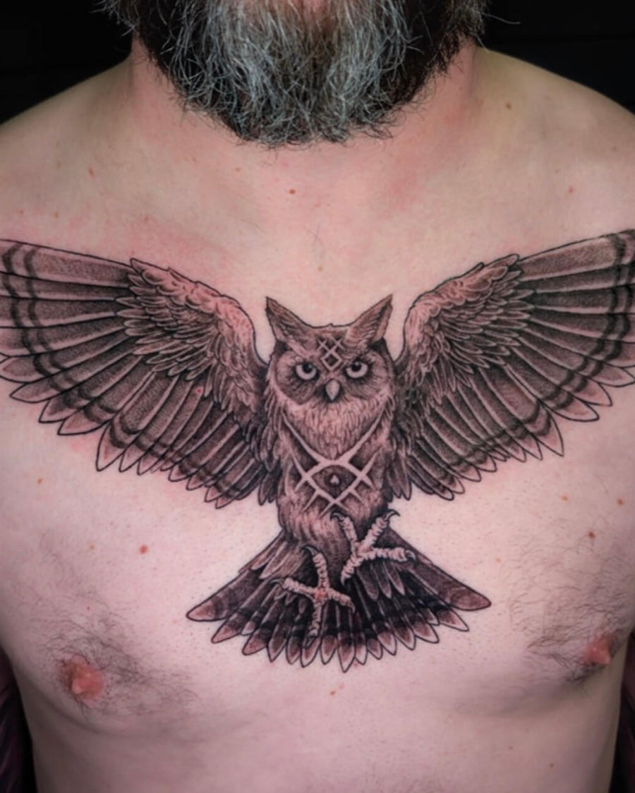 Occult Owl Chest Piece Custom Piece