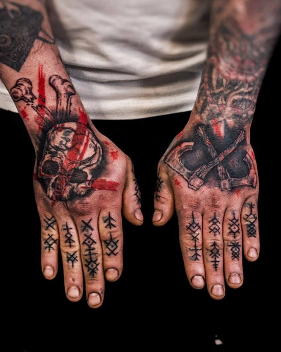 Viking Skulls and Axes Custom Piece