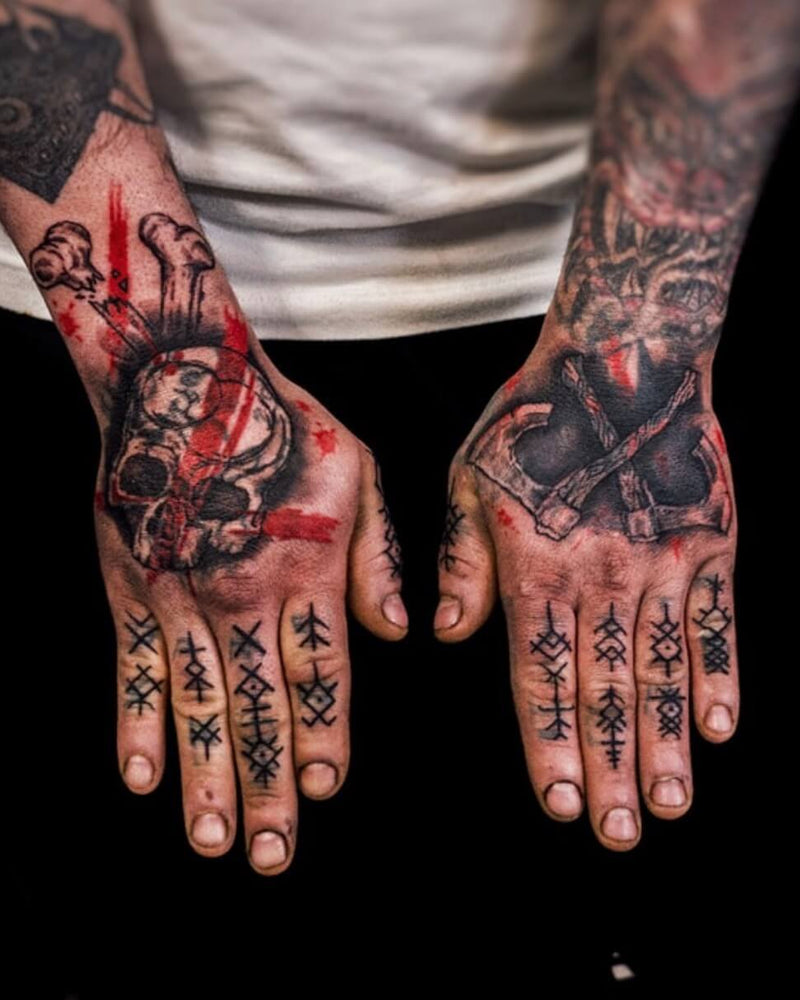 Viking Skulls and Axes Custom Piece