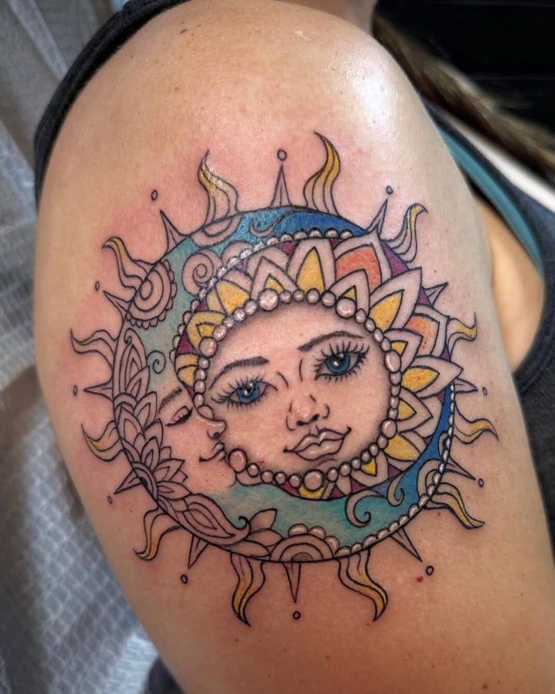 Sun and Moon Celestial Shoulder Piece