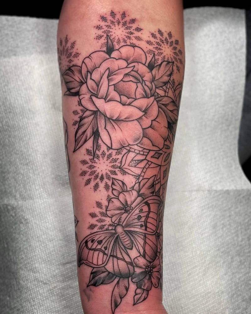 Mandala-Patterned Forearm Piece