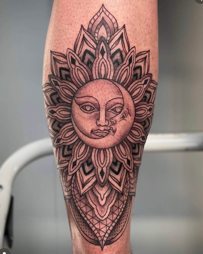 Sun and Moon Calf Piece