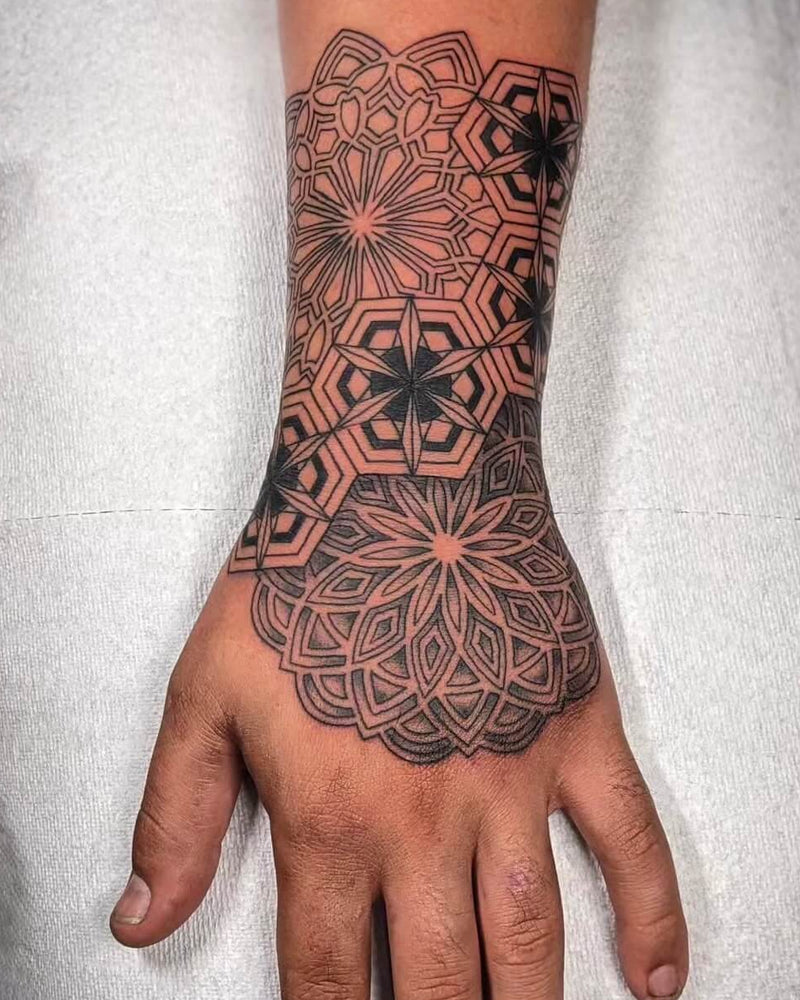 Geometric Hand and Wrist Cuff