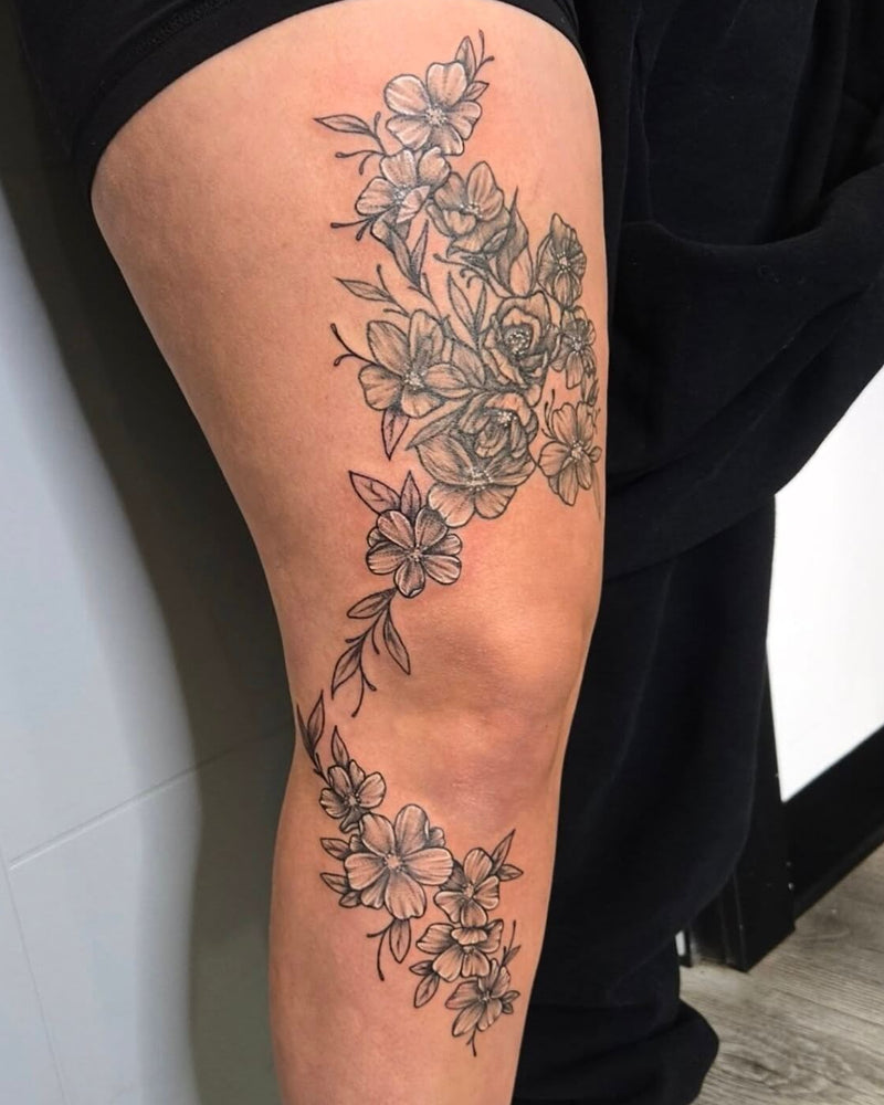 Cascading Floral Leg Piece