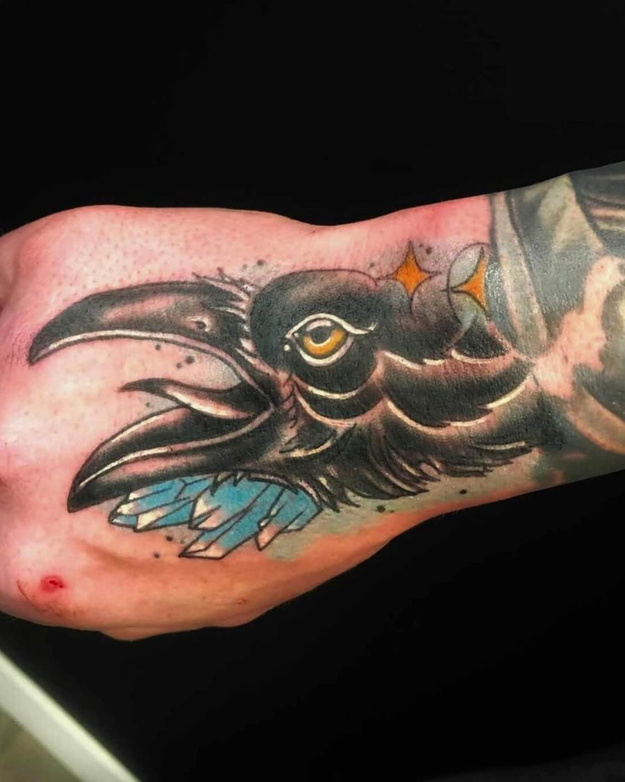 Crow and Crystal Hand Piece