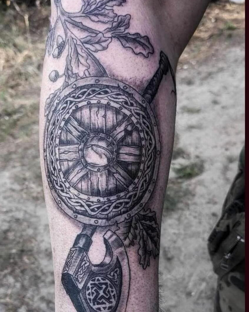 Viking Shield and Axe