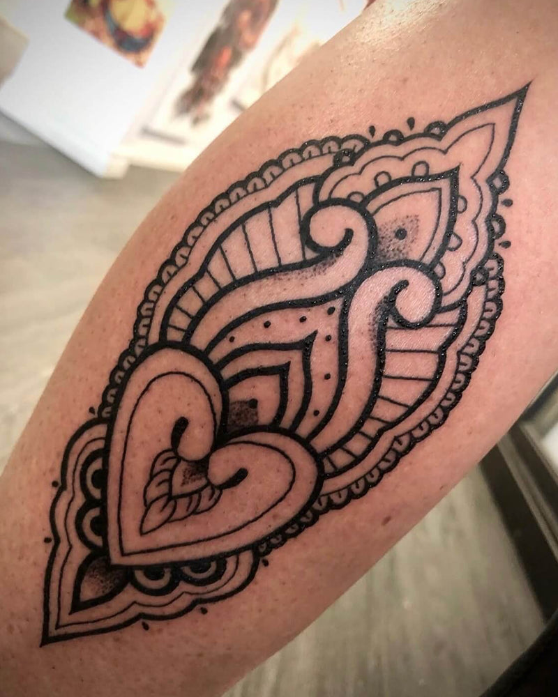 Heart Henna Design