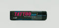 Tattoo balm container with black and pink text on a white background