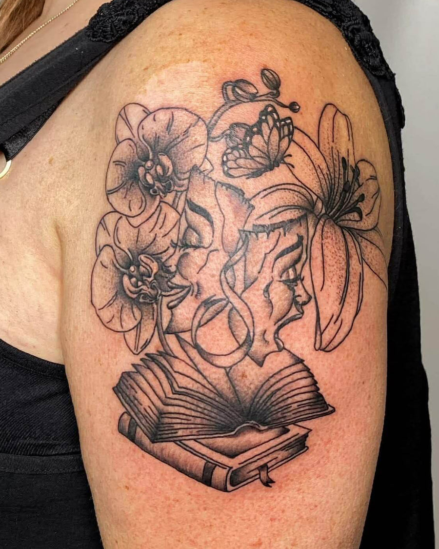 Floral Open Book Custom Piece