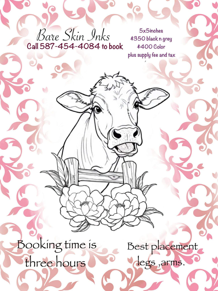 Country Cow & Peonies