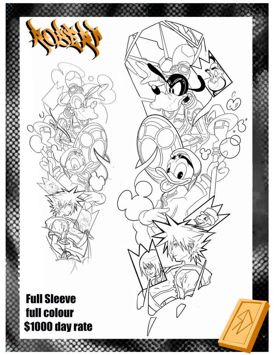 Disney and Anime Sleeve